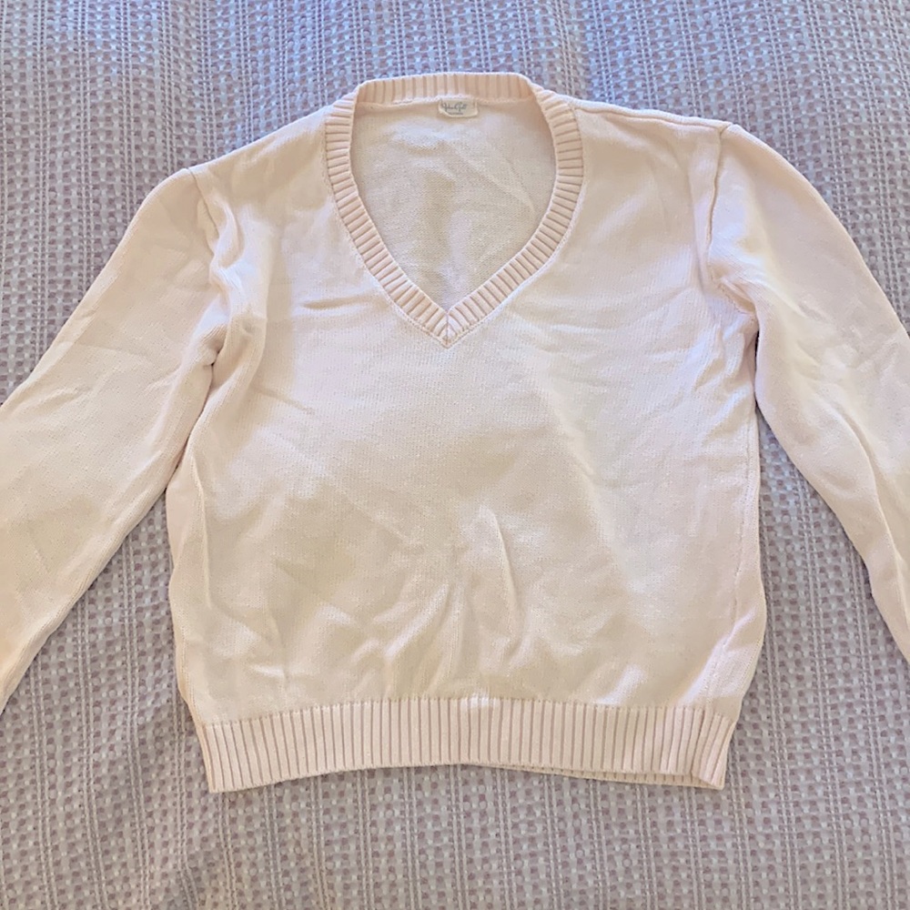 Pink V Neck Sweater
